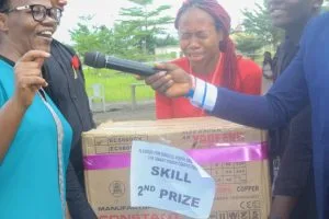 2nd Position Skills Faith Odoemna(Fascinator), Receiving Her Prize