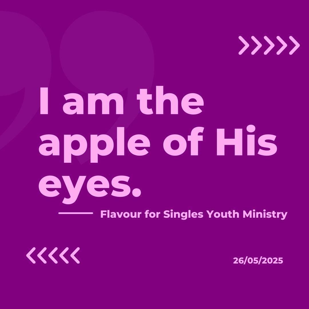 I am the apple of His eyes